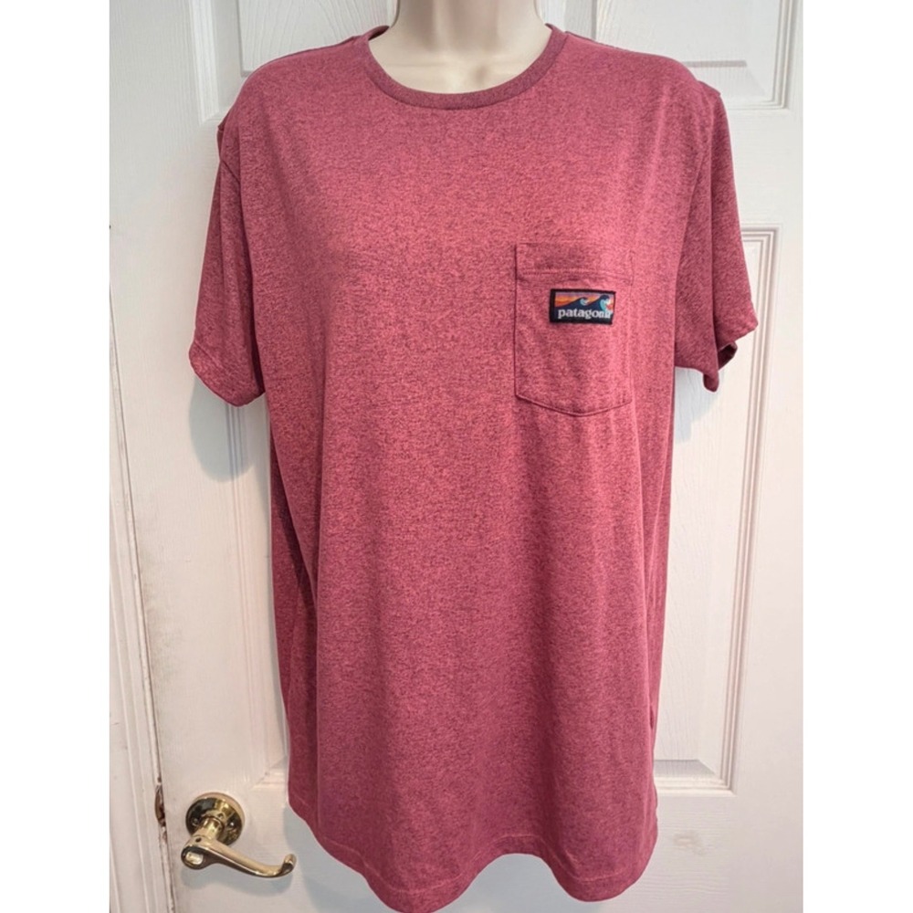 Patagonia Capilene Cool Daily Graphic Shirt Pink Heather Pocket Tee 52675SP20 L